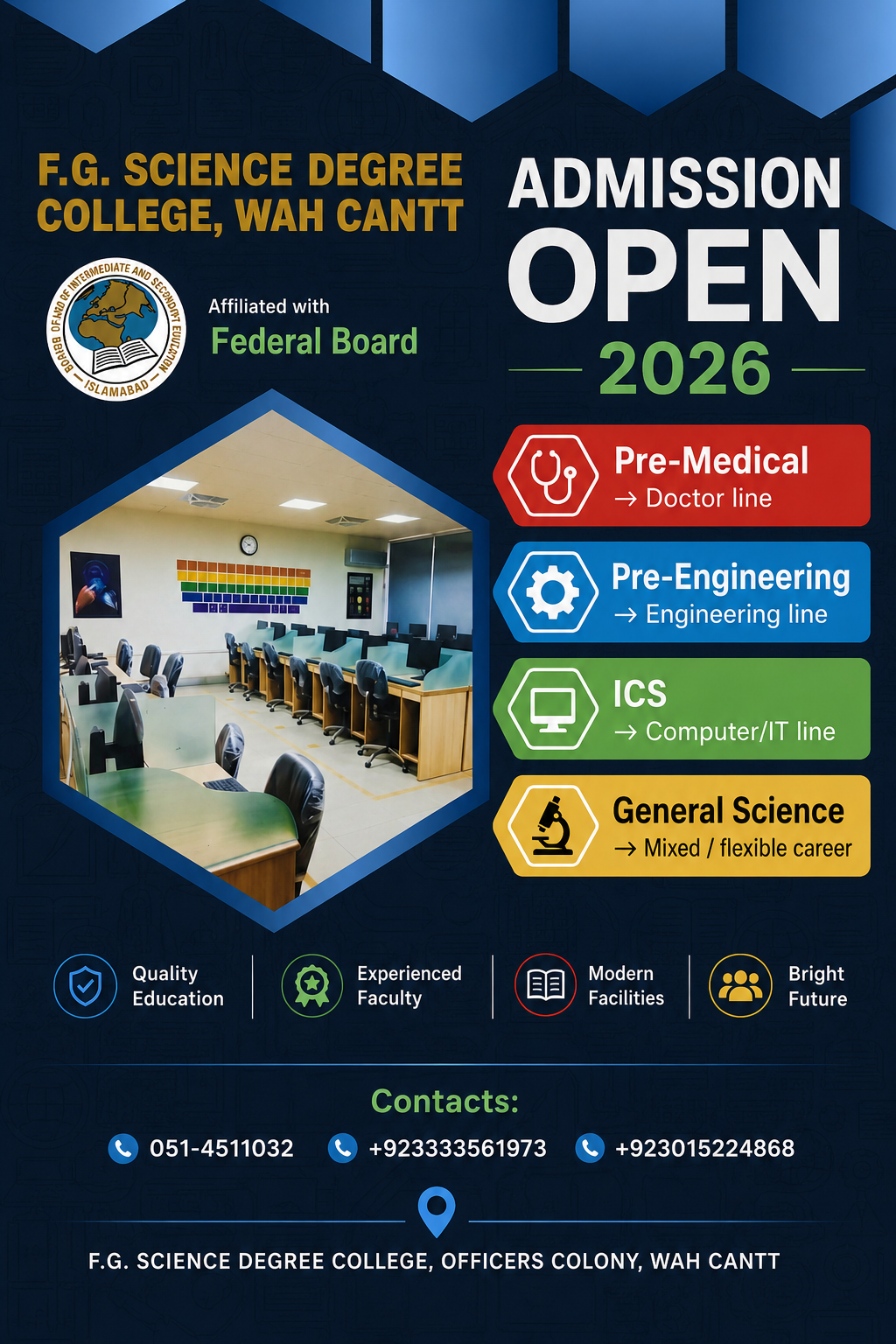 HSSC Admission Poster