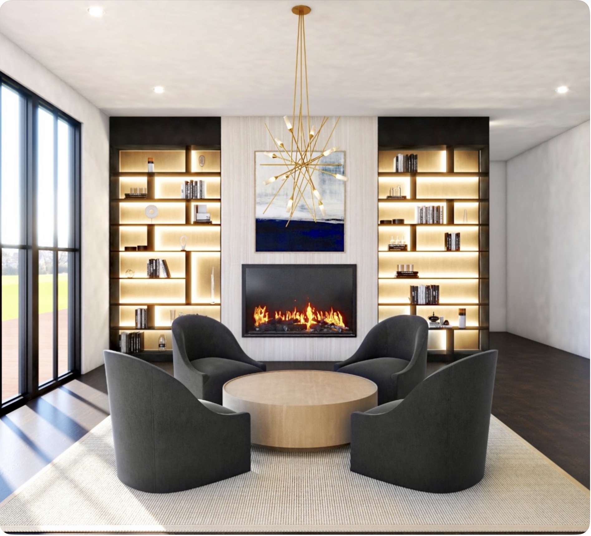 Elegant living room interior design by Design Atlanta