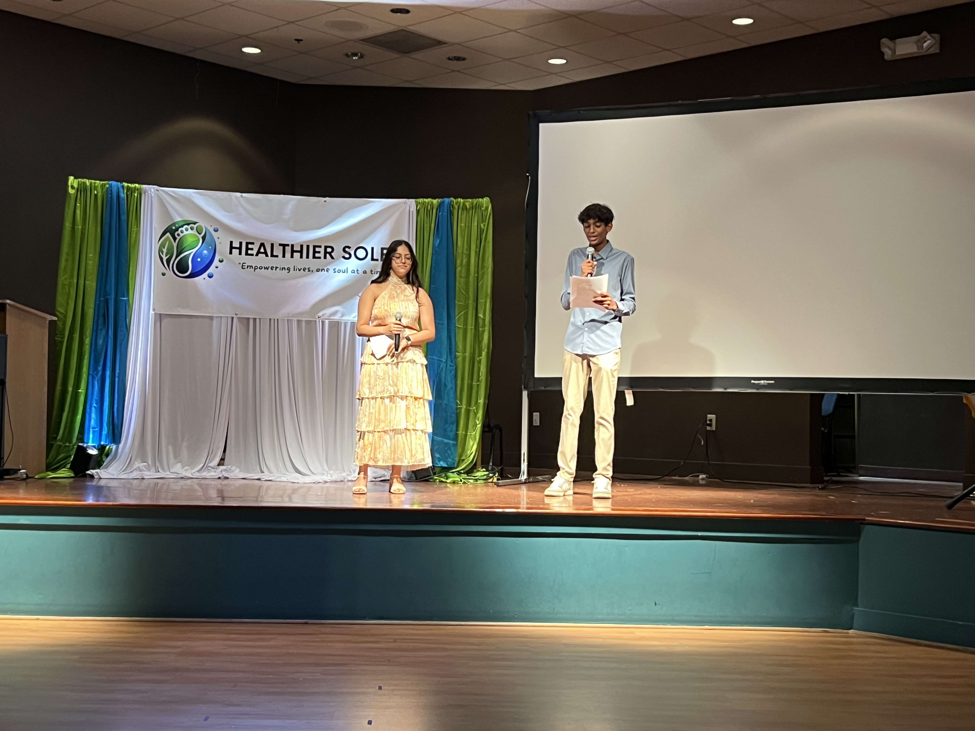 Presenters on stage