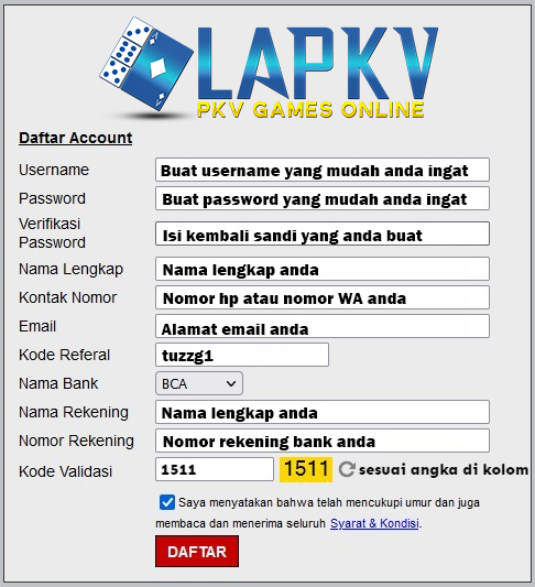 cara daftar poker online di pkv games
