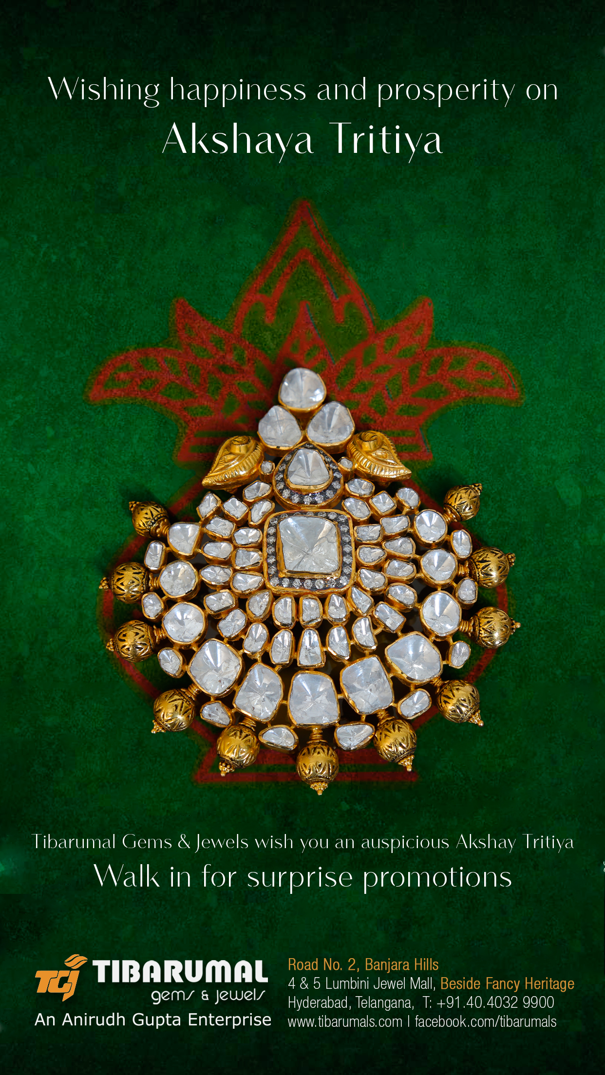 Tara Sri - Uncut Diamond Brouch