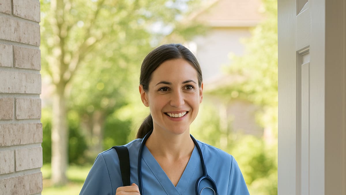 NobleMed IV licensed registered nurse providing mobile IV therapy at a Tampa hotel