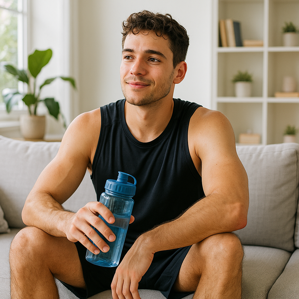 Athlete receiving IV therapy infusion
