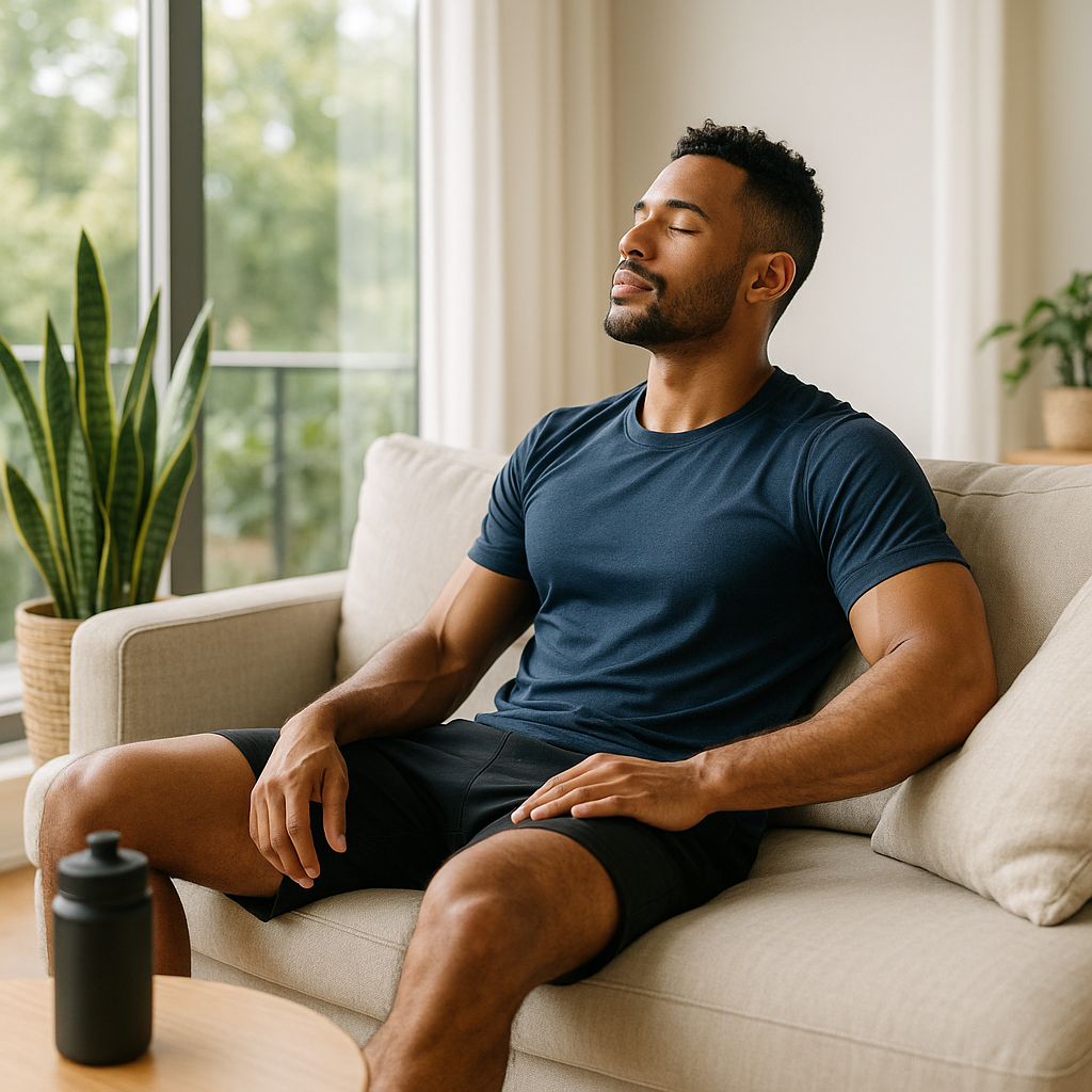 Athletes receiving mobile IV therapy recovery treatment