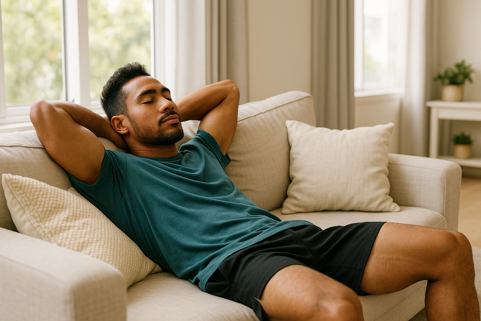 Athlete receiving IV therapy for enhanced performance