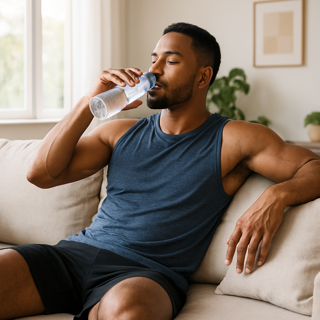 Athlete receiving IV therapy for enhanced recovery and performance