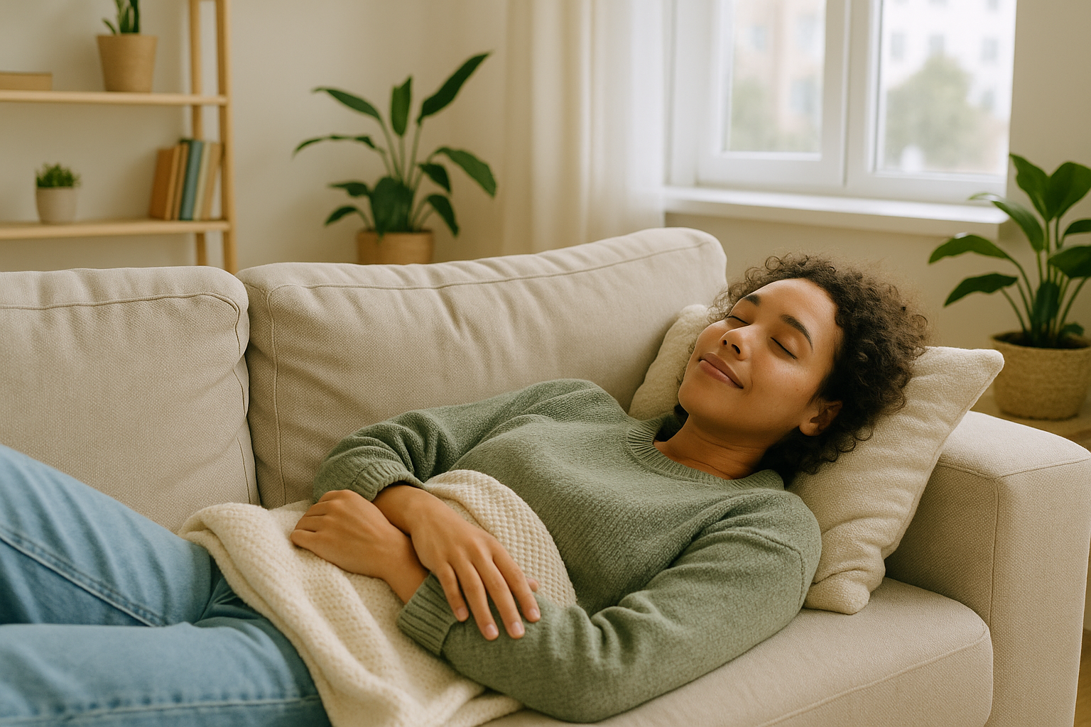 Person feeling refreshed and energized after IV therapy