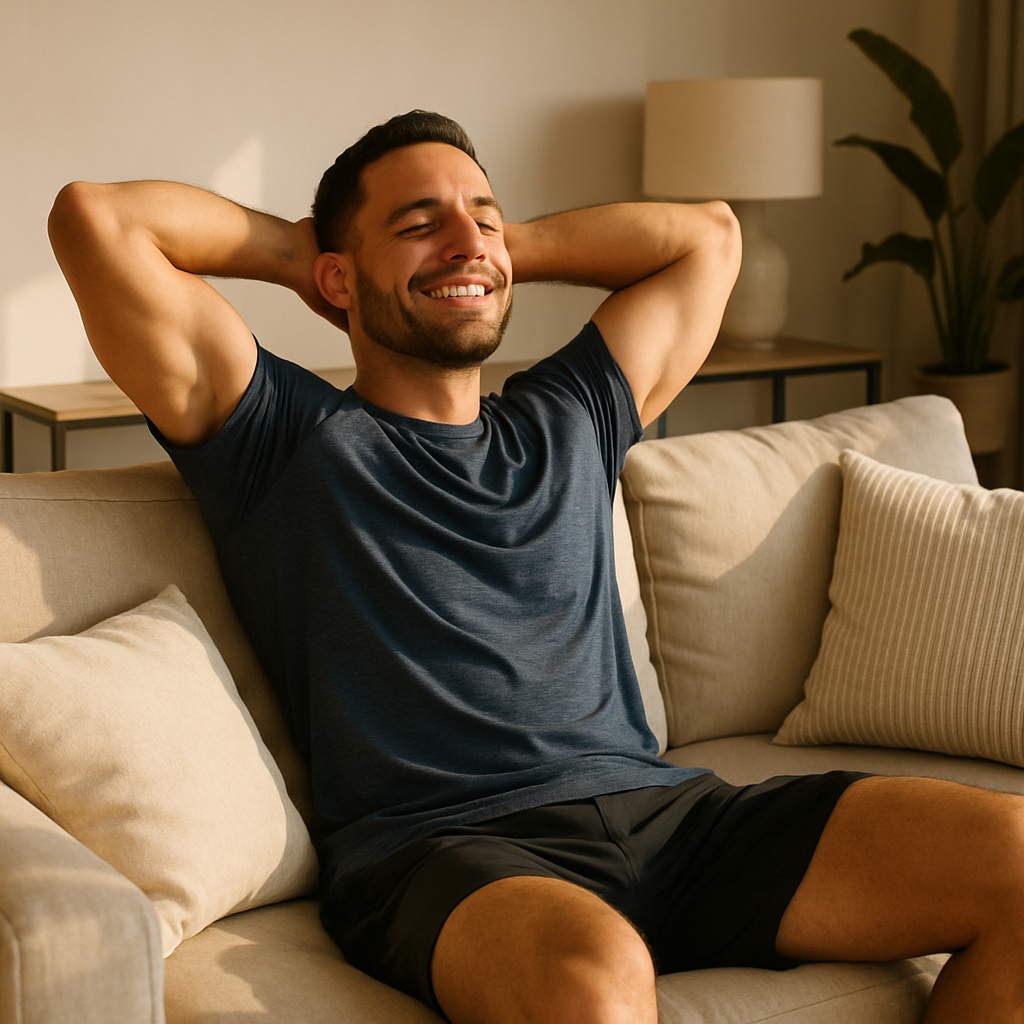 Athlete receiving IV therapy during recovery session