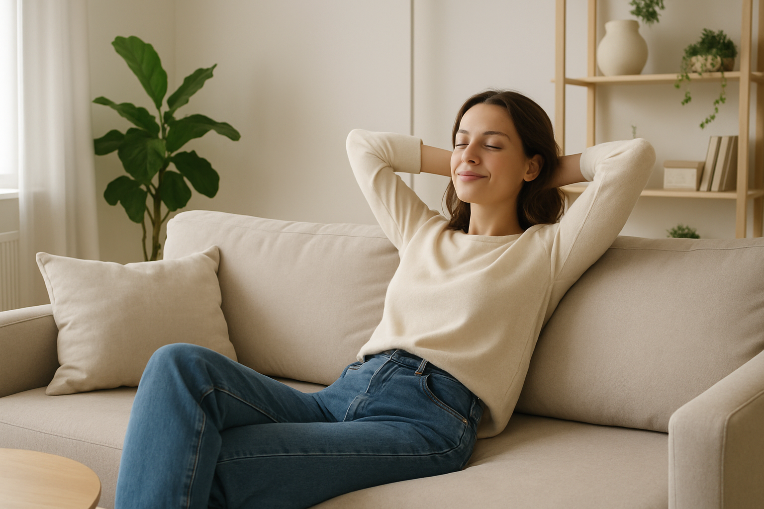 Patient relaxing during IV hydration therapy session