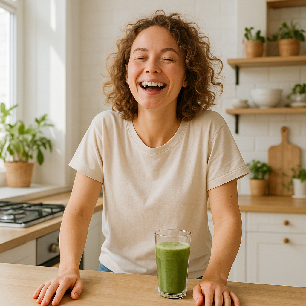 Person feeling refreshed after IV hangover therapy