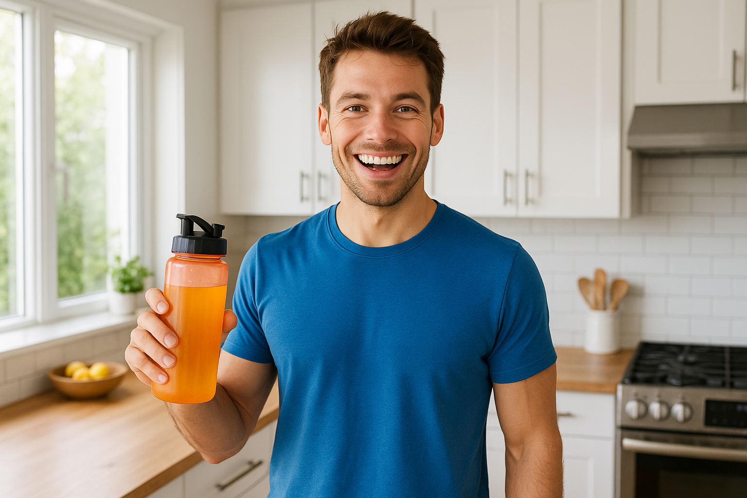 Patient feeling energized and refreshed after mobile IV hangover relief treatment