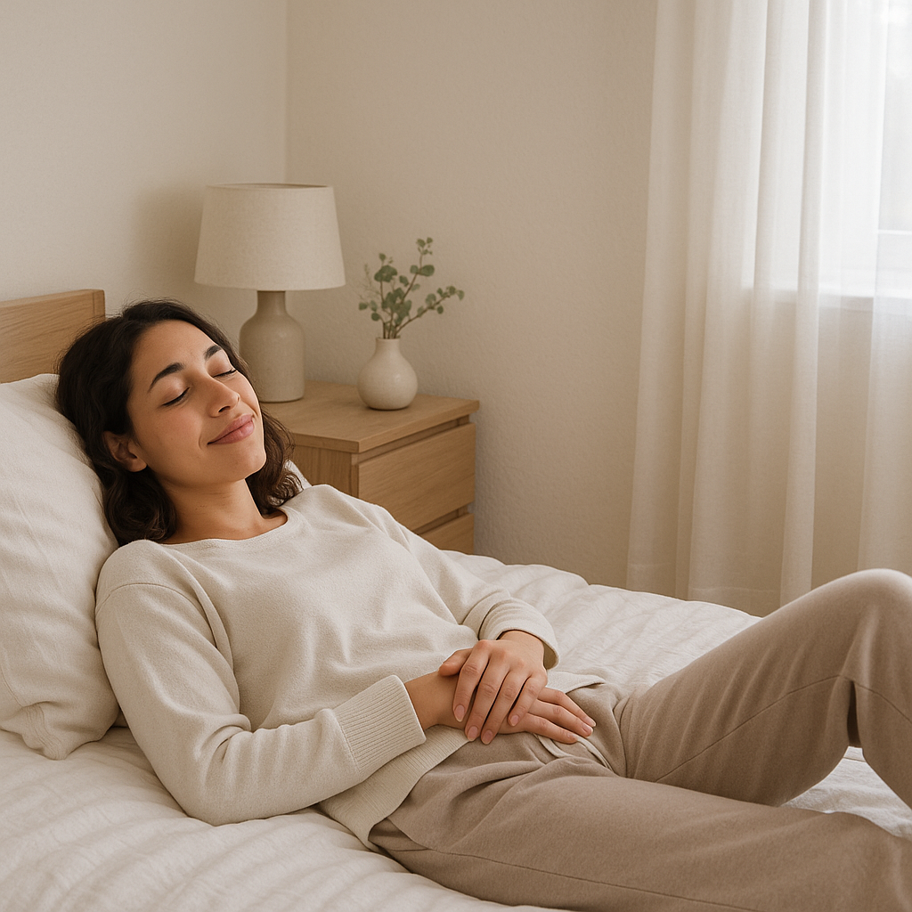 Patient receiving IV therapy at home for comfort and recovery