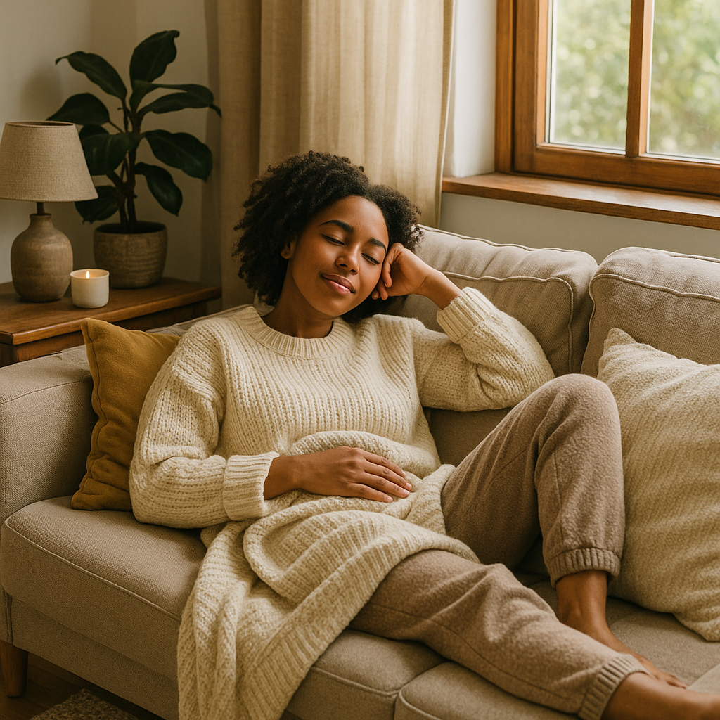 Comfortable home setting for IV therapy session