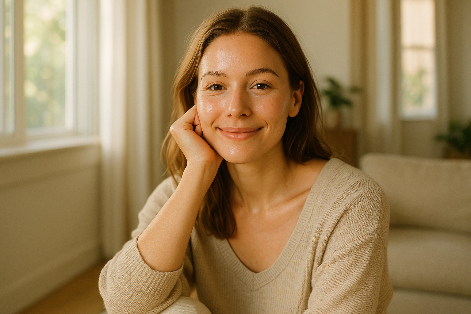 Glowing skin after mobile IV therapy treatment