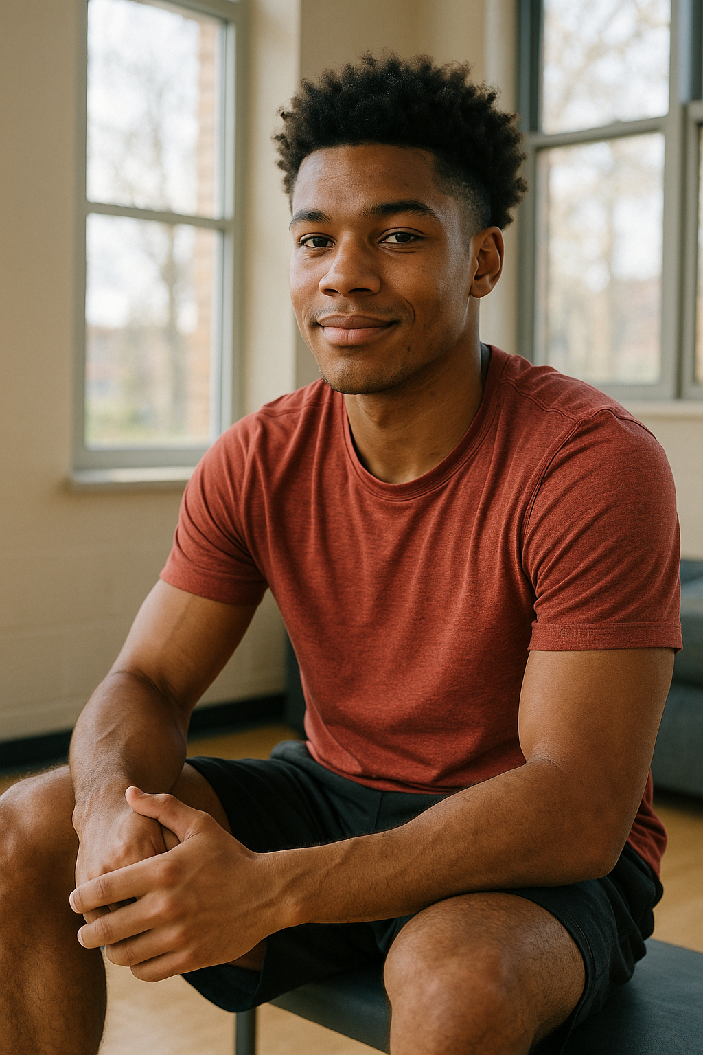 Athlete receiving mobile IV therapy for recovery