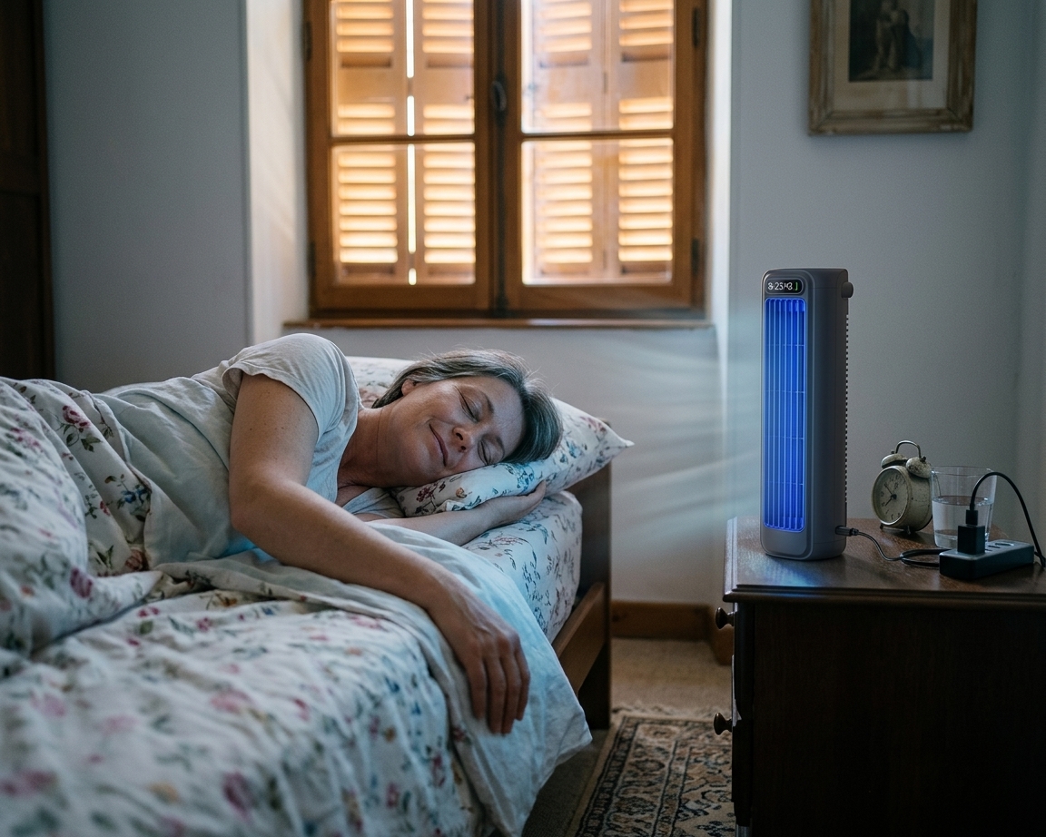 Personne détendue au frais avec le Froza AC