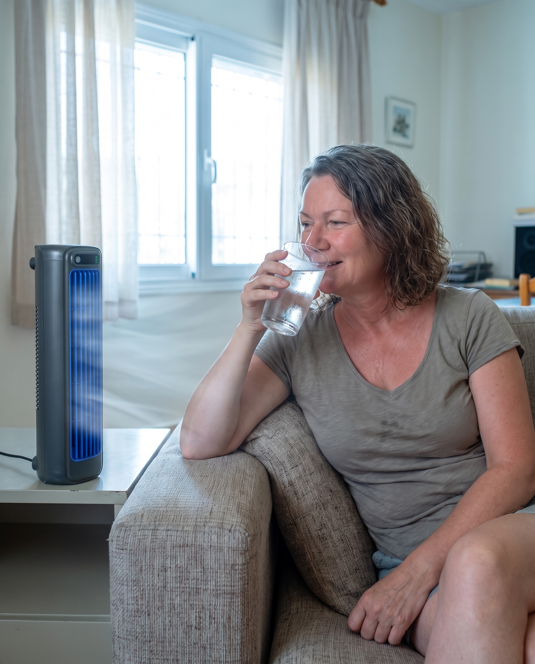 Personne détendue au frais avec le Froza AC
