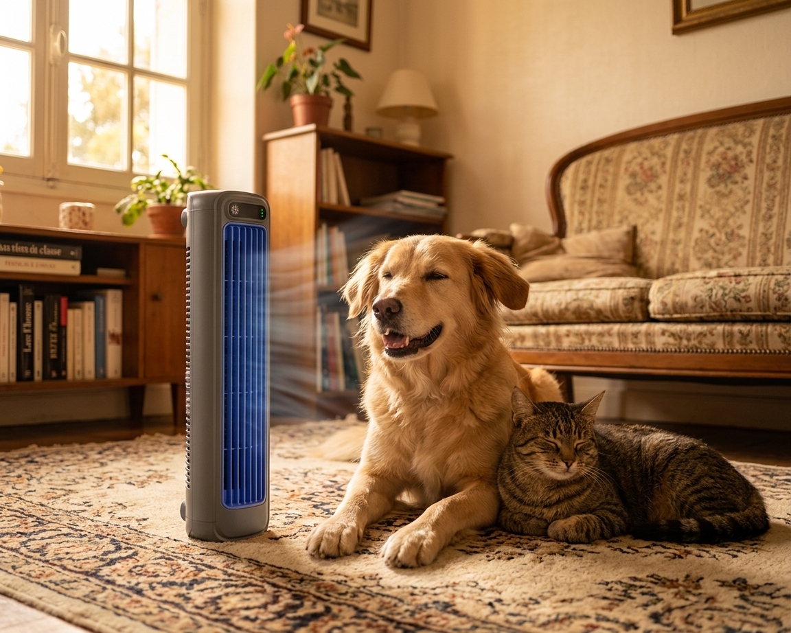 Chat détendu près du Froza AC
