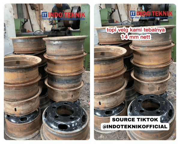 Proses Reparasi Topi Velg di Indo Teknik