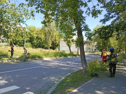 В городе Чебоксары продолжается покос травы