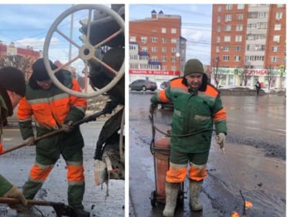 На городских дорогах Чебоксар ведется ямочный ремонт
