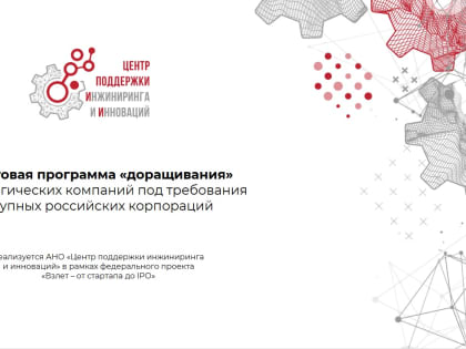 Грантовая поддержка отечественных поставщиков крупных российских корпораций