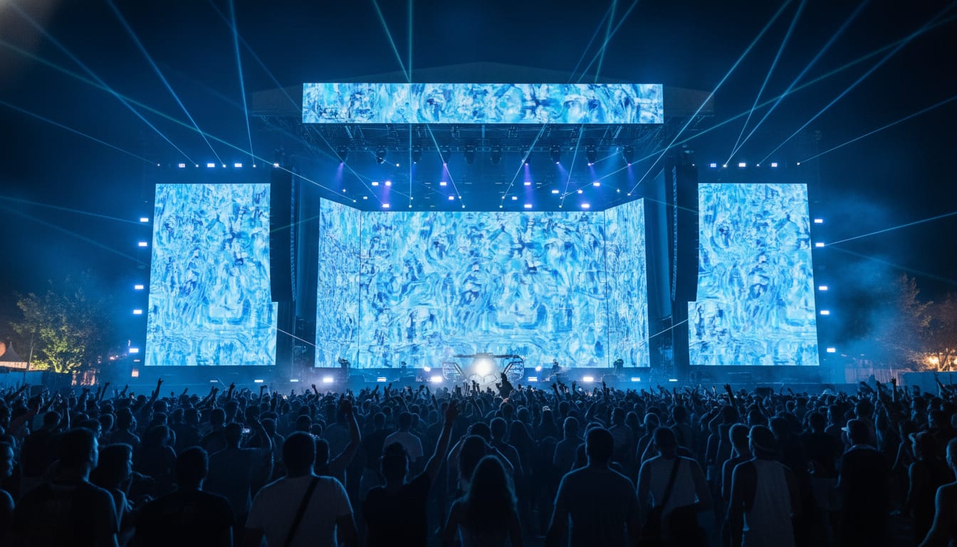 Proyección en evento — generada con IA