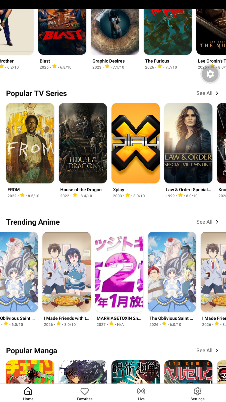 Vidihub is a free  app to stream movies and TV, watch anime, read manga, and catch live streams.