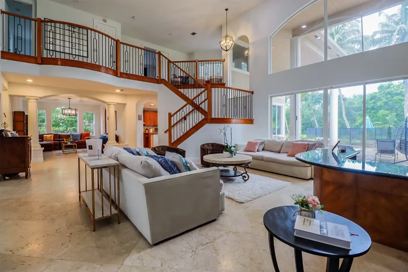 Modern room with wood floor