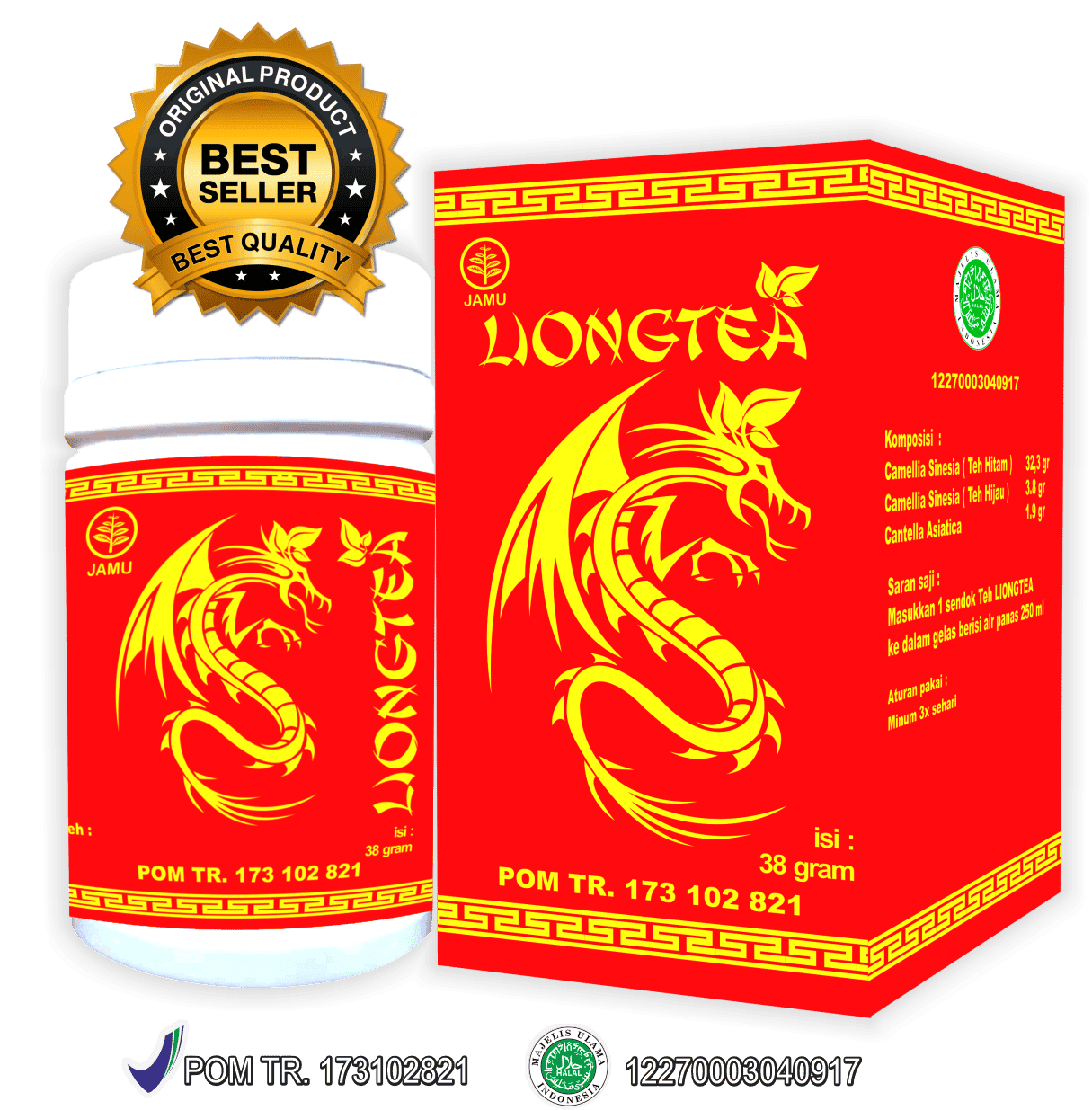 Kemasan produk Liong Tea