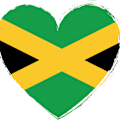 Jamaica flag heart