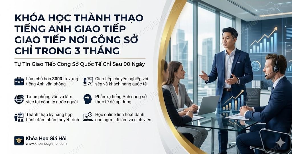 Khóa Học Thành Thạo Tiếng Anh Giao Tiếp Nơi Công Sở Chỉ Trong 3 Tháng