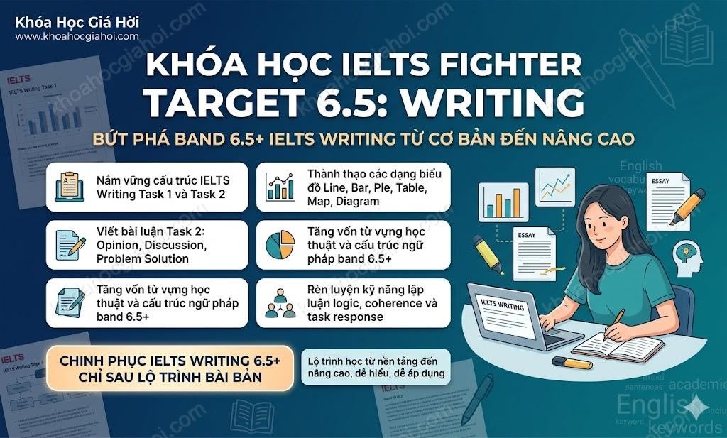 Khóa Học IELTS Fighter Target 6.5: Writing