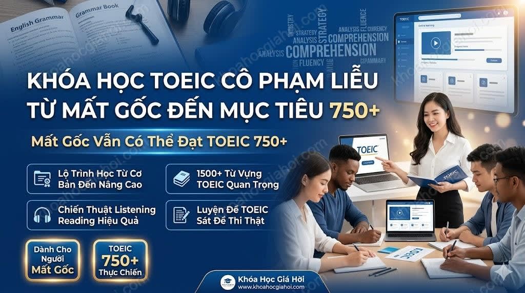 Khóa Học Toeic Cô Phạm Liễu Từ Mất Gốc Đến Mục Tiêu 750+