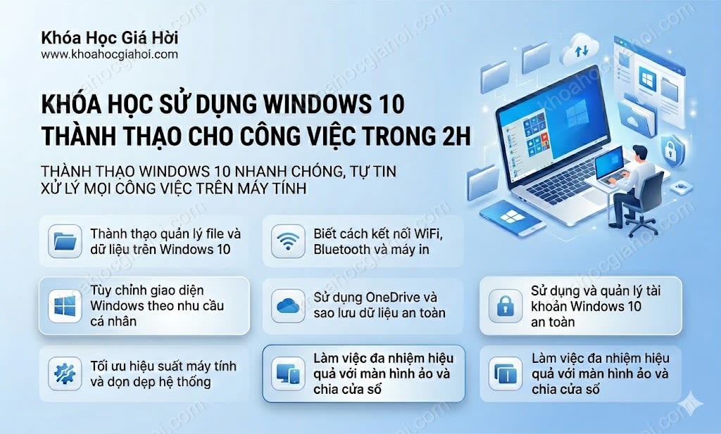 Khóa Học Sử Dụng Windows 10 Thành Thạo Cho Công Việc Trong 2h