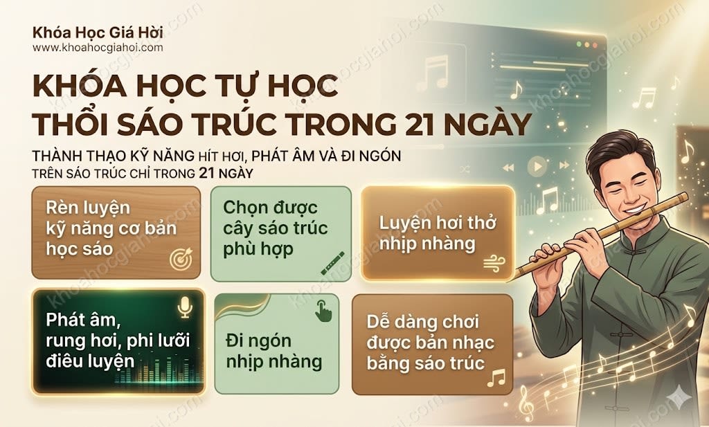 Khóa Học Tự Học Thổi Sáo Trúc Trong 21 Ngày