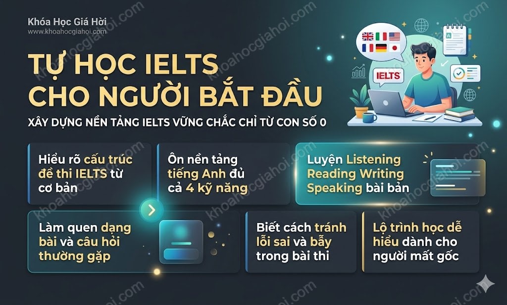 Khóa Học Tự Học Ielts Cho Người Bắt Đầu