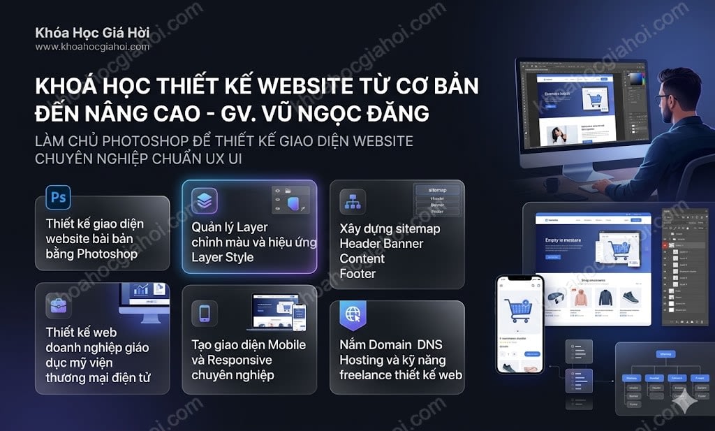 Khoá Học Thiết Kế Website Từ Cơ Bản Đến Nâng Cao - Gv. Vũ Ngọc Đăng