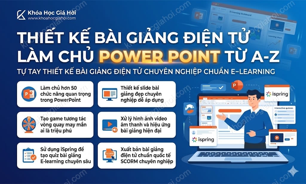 Khóa học Thiết kế bài giảng điện tử: Làm chủ Power Point từ A-Z