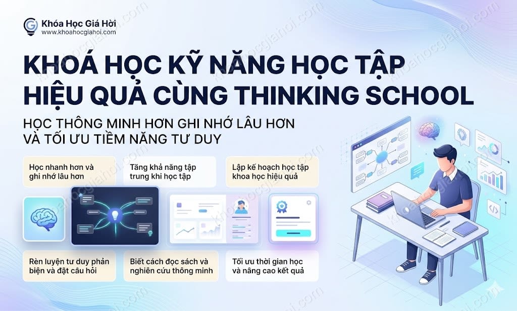 Khoá Học Kỹ Năng Học Tập Hiệu Quả Cùng Thinking School Khoá Học Kỹ Năng Học Tập Hiệu Quả Cùng Thinking School