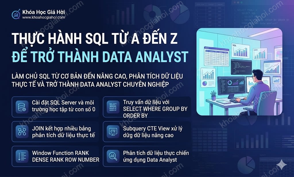 Khóa Học Thực Hành Sql Từ A - Z Để Trở Thành Data Analyst Khóa Học Thực Hành Sql Từ A - Z Để Trở Thành Data Analyst