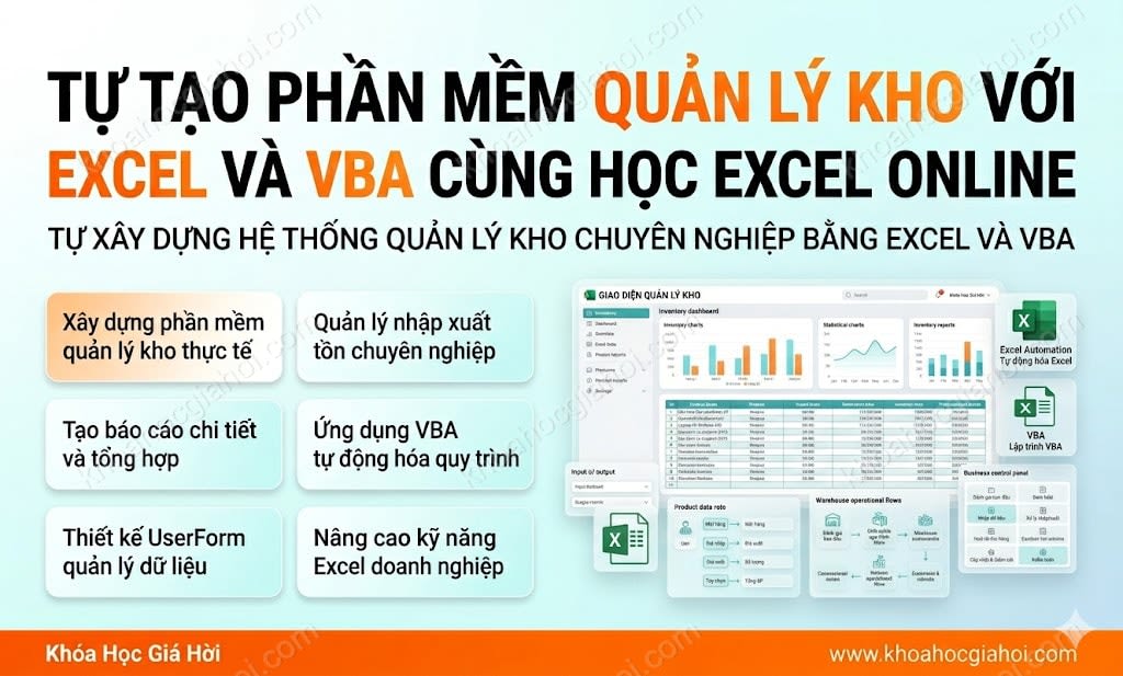 Tự Tạo Phần Mềm Quản Lý Kho Với Excel Và Vba Cùng Học Excel Online