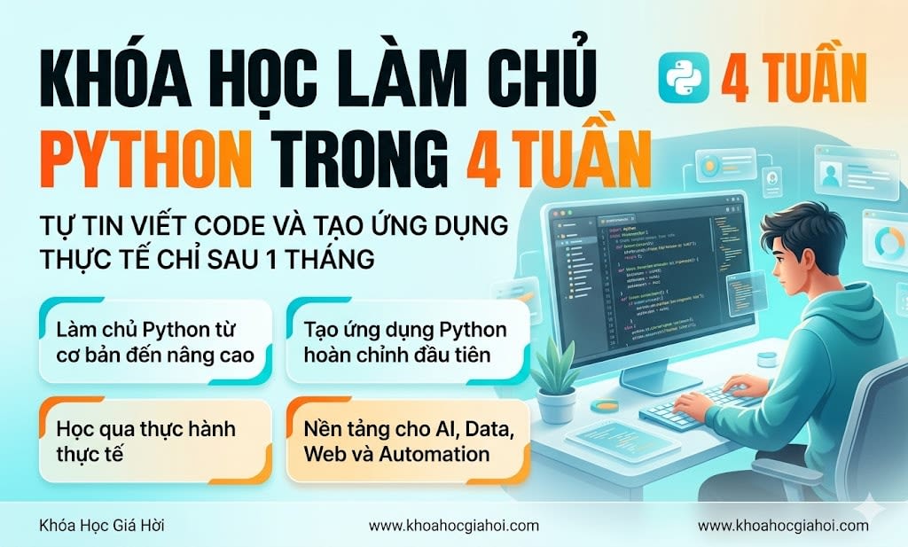 Khóa Học Làm Chủ Python Trong 4 Tuần