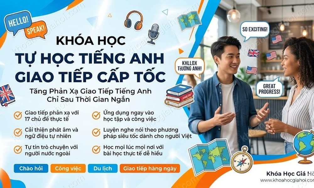 Khóa Học Tự Học Tiếng Anh Giao Tiếp Cấp Tốc
