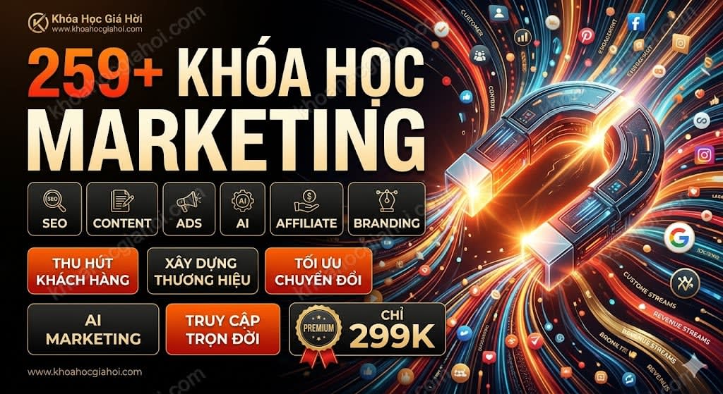 Trọn Bộ 259+ Khóa Học Marketing – Học Trọn Đời, Cập Nhật Liên Tục Miễn Phí