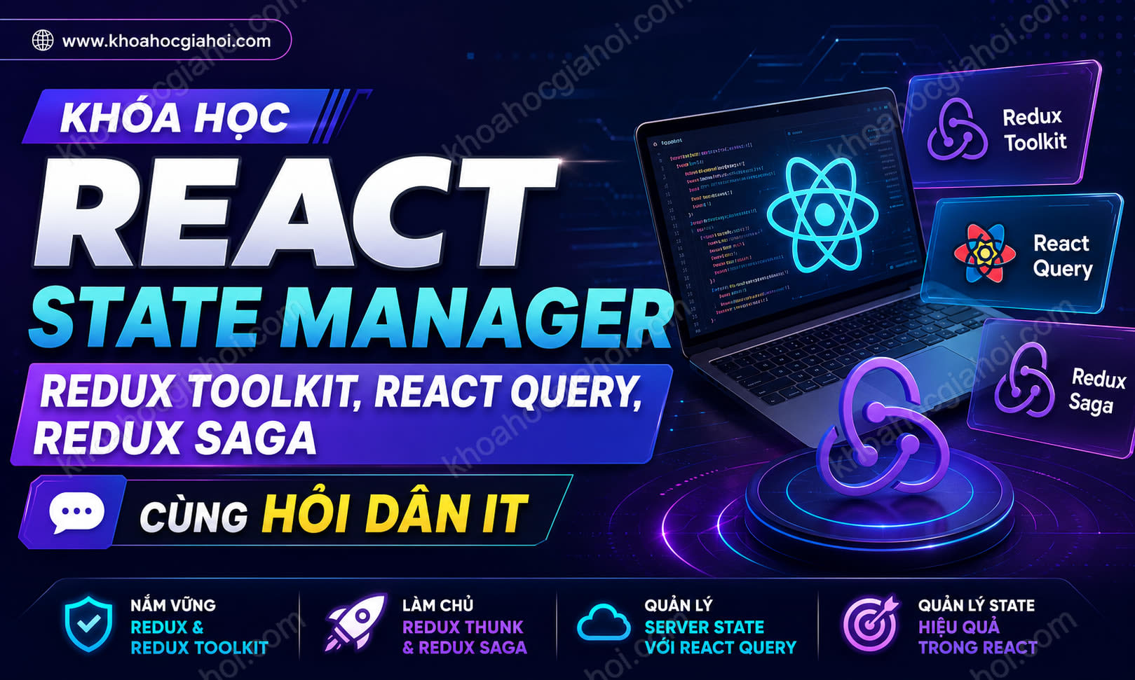 Khóa Học React State Manager - Redux Toolkit, React Query, Redux Saga Cùng Hỏi Dân IT