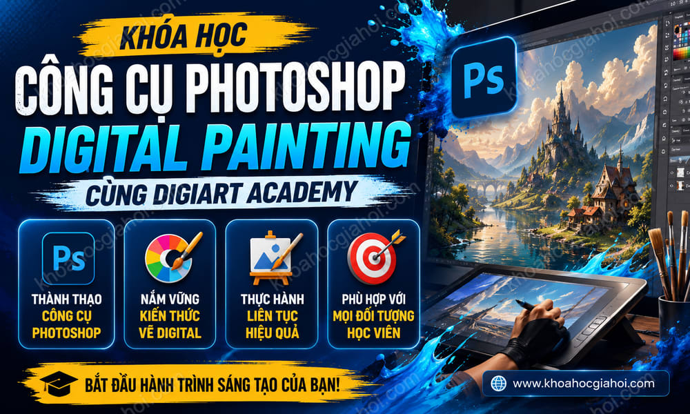 Khóa Học Công Cụ Photoshop - Digital Painting Cùng Digiart Academy