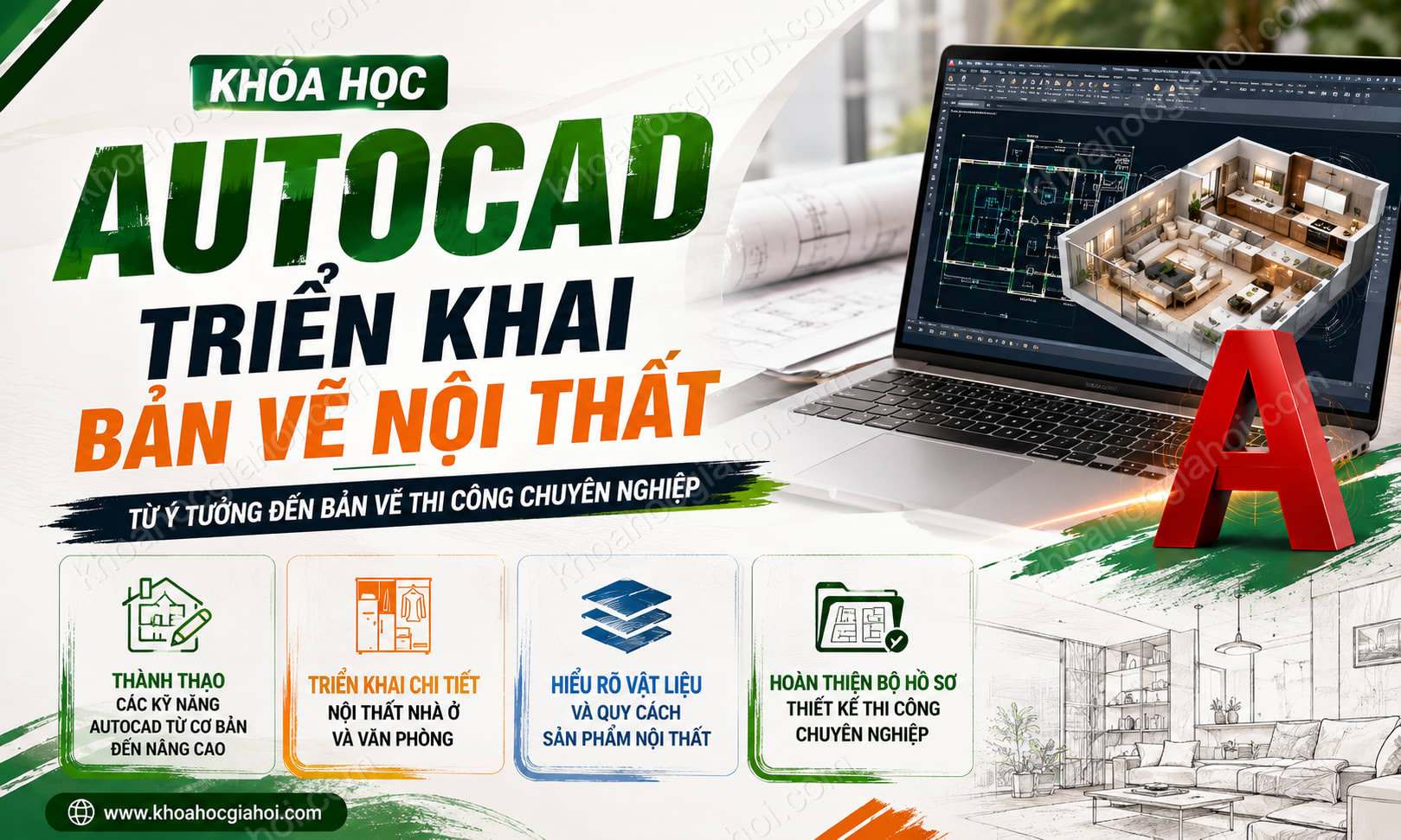 Khóa Học Autocad Triển Khai Bản Vẽ Nội Thất