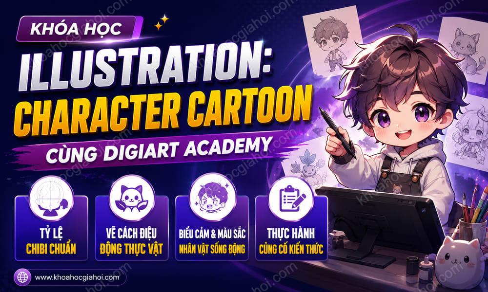 Khóa Học Illustration: Character Cartoon Cùng Digiart Academy
