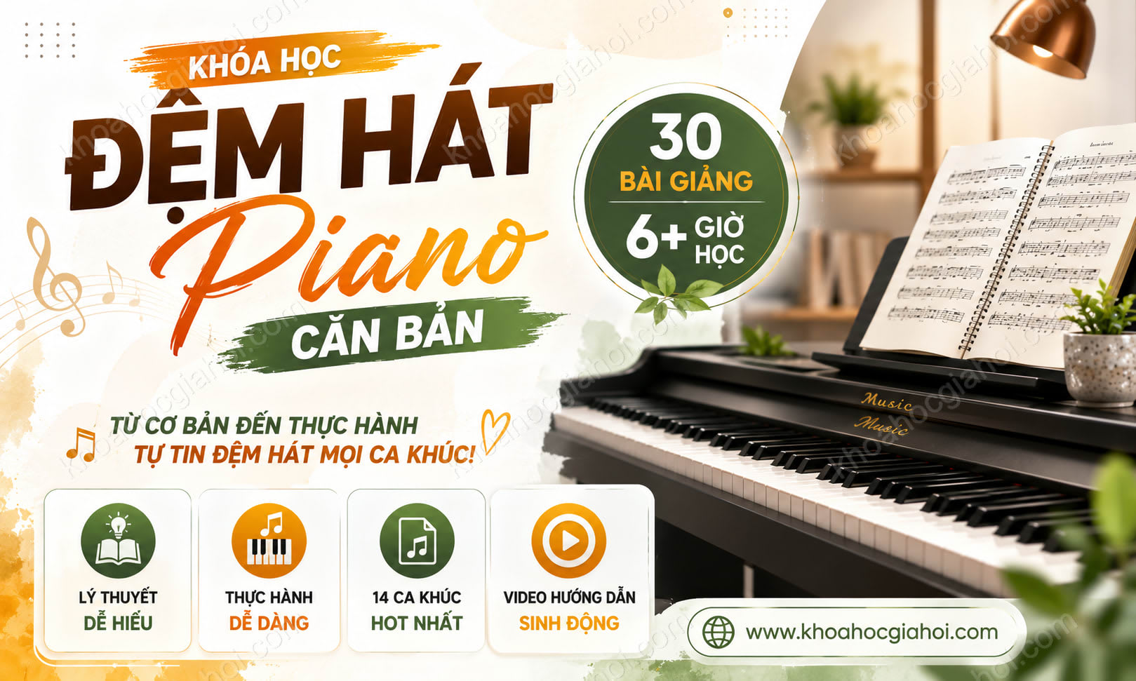 Khóa Học Đệm Hát Piano Căn Bản